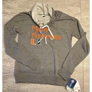 Miami Hurricanes Youth Small  Cowl Neck Gray Sweatshirt College Football Warm